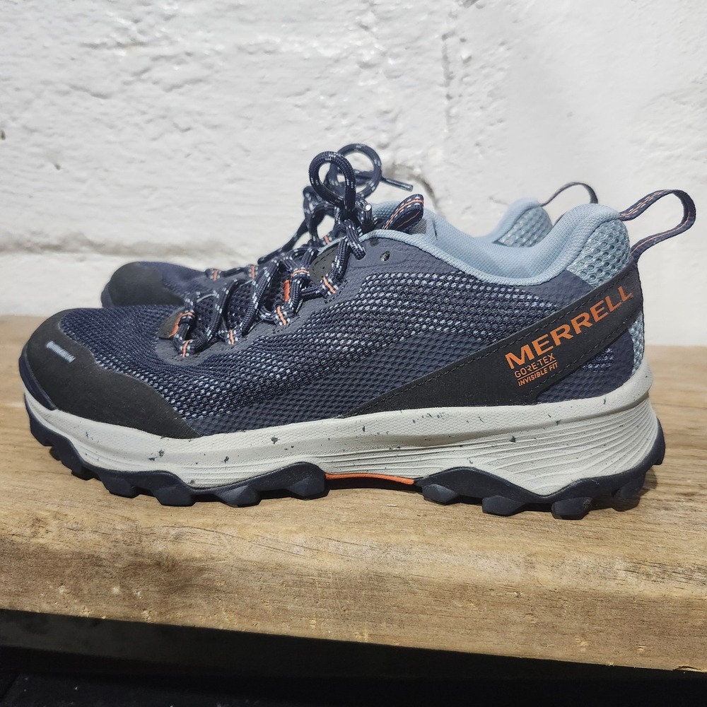 Merrell Nova 2 Gore-Tex Invisible Fit Navy Trail Running Shoes Mesh Women 8.5